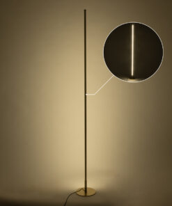 GloboStar® DALUMA 60472 Μοντέρνο Επιδαπέδιο Φωτιστικό LED 24W 2640lm 200° AC 220-240V IP20 Ρυθμιζόμενο Λευκό CCT από 2700K έως 6000K - Χρυσό Πλατίνα - Μ18 x Π18 x Υ160cm - 3 Χρόνια Εγγύηση 19 60472 9