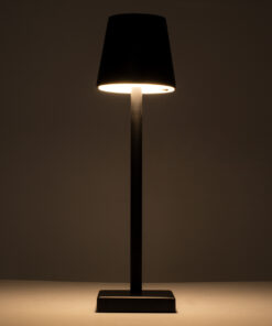 GloboStar® NEGA 60473 Μοντέρνο Επιτραπέζιο Φωτιστικό Πορτατίφ LED 2.2W 154lm 360° DC 5V Επαναφορτιζόμενο με Μπαταρία Li-ion 4000mAh - Διακόπτη Αφής - Θερμό Λευκό 2700K - Dimmable - D10 x H39cm - Μαύρο - 2 Years Warranty 15 60473 11