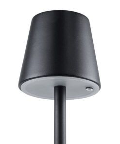 GloboStar® NEGA 60473 Μοντέρνο Επιτραπέζιο Φωτιστικό Πορτατίφ LED 2.2W 154lm 360° DC 5V Επαναφορτιζόμενο με Μπαταρία Li-ion 4000mAh - Διακόπτη Αφής - Θερμό Λευκό 2700K - Dimmable - D10 x H39cm - Μαύρο - 2 Years Warranty 20 60473 7