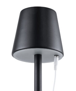 GloboStar® NEGA 60477 Μοντέρνο Επιδαπέδιο Φωτιστικό LED 2.2W 154lm 360° DC 5V IP44 Θερμό Λευκό 2700K Dimmable με Διακόπτη Αφής - Επαναφορτιζόμενο με Μπαταρία Li-ion 4000mAh - Μαύρο - Φ10 x Υ135cm - 2 Χρόνια Εγγύηση 22 60477 8