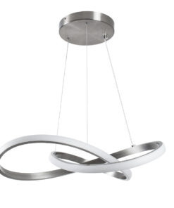 Alternative view of GLOBOSTAR® DEXTER 60948 Μοντέρνο Κρεμαστό Φωτιστικό Οροφής LED 72W 8064lm 300° AC 220-240V IP20 Ρυθμιζόμενο Λευκό CCT με Χειριστήριο από 2700K έως 6000K Dimmable - Lumileds SMD Chip - Νίκελ Βούρτσας - Μ56 x Π56 x Υ14cm - 3 Χρόνια Εγγύηση