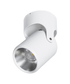 GloboStar® GloboStar® DETRONIC 60500 Επιφανειακό Κινούμενο Spot Downlight LED 10W 1350lm 24° AC 220-240V IP20 Φ9cm x Υ16cm - Στρόγγυλο - Λευκό - Ψυχρό Λευκό 6000K - Bridgelux COB - TÜV Certified Driver - 5 Χρόνια Εγγύηση