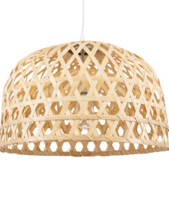 GloboStar® GLOBOSTAR® MANGEA 00716 Boho Κρεμαστό Φωτιστικό Οροφής με Ντουί 1 x E27 AC 220-240V IP20 - Μπεζ - Μ50 x Π50 x Υ34cm