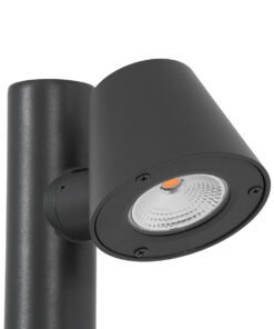 GloboStar® GARDENIA 60507 Φωτιστικό Κήπου - Κολωνάκι Αρχιτεκτονικού Φωτισμού Εξωτερικού Χώρου LED 7W 700lm 60° AC220-240V Αδιάβροχο IP65 - Σώμα Αλουμινίου & Tempered Glass - Μ12 x Π18 x Υ90cm - Θερμό Λευκό 2700K - Γκρι Ανθρακί - Bridgelux Chip - 5 Years Warranty 16 60507 6