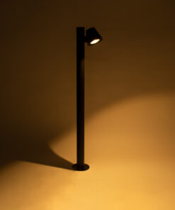 GloboStar® GARDENIA 60508 Φωτιστικό Κήπου - Κολωνάκι Αρχιτεκτονικού Φωτισμού Εξωτερικού Χώρου LED 7W 700lm 60° AC220-240V Αδιάβροχο IP65 - Σώμα Αλουμινίου & Tempered Glass - Μ12 x Π18 x Υ90cm - Θερμό Λευκό 2700K - Μαύρο - Bridgelux Chip - 5 Years Warranty 18 60508 8