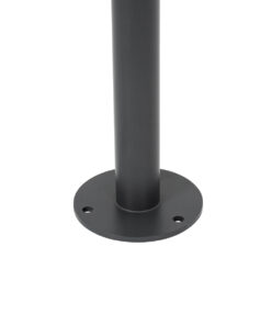 GloboStar® GARDENIA 60510 Φωτιστικό Κήπου - Πάρκου - Πλατείας - Κολωνάκι Αρχιτεκτονικού Φωτισμού Εξωτερικού Χώρου LED 7W 700lm 60° AC220-240V Αδιάβροχο IP65 - Σώμα Αλουμινίου & Tempered Glass - Μ15 x Π18 x Υ180cm - Θερμό Λευκό 2700K - Γκρι Ανθρακί - Bridgelux Chip - 5 Years Warranty 15 60510 5