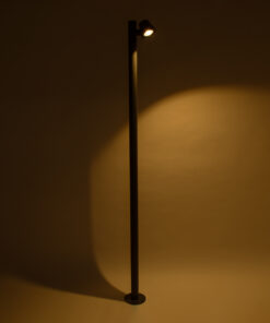 GloboStar® GARDENIA 60510 Φωτιστικό Κήπου - Πάρκου - Πλατείας - Κολωνάκι Αρχιτεκτονικού Φωτισμού Εξωτερικού Χώρου LED 7W 700lm 60° AC220-240V Αδιάβροχο IP65 - Σώμα Αλουμινίου & Tempered Glass - Μ15 x Π18 x Υ180cm - Θερμό Λευκό 2700K - Γκρι Ανθρακί - Bridgelux Chip - 5 Years Warranty 18 60510 8