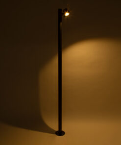 GloboStar® GARDENIA 60511 Φωτιστικό Κήπου - Πάρκου - Πλατείας - Κολωνάκι Αρχιτεκτονικού Φωτισμού Εξωτερικού Χώρου LED 7W 700lm 60° AC220-240V Αδιάβροχο IP65 - Σώμα Αλουμινίου & Tempered Glass - Μ15 x Π18 x Υ180cm - Θερμό Λευκό 2700K - Μαύρο - Bridgelux Chip - 5 Years Warranty 18 60511 8