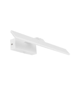 GloboStar® GloboStar® MIRROR 60512 Φωτιστικό Τοίχου - Απλίκα LED 12W 1440lm 120° AC 85-265V IP54 Φυσικό Λευκό 4500K Λευκό Μέταλλο - Μ42 x Π5 x Υ15cm - 2 Xρόνια Εγγύηση