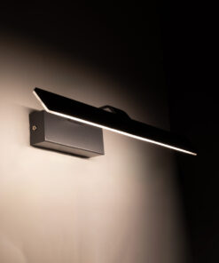 Alternative view of GloboStar® MIRROR 60513 Φωτιστικό Τοίχου - Απλίκα LED 12W 1440lm 120° AC 85-265V IP54 Φυσικό Λευκό 4500K Γκρι Μέταλλο - Μ42 x Π5 x Υ15cm - 2 Xρόνια Εγγύηση