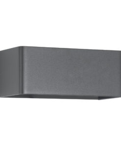 Alternative view of GloboStar® CIRCOA 60543 Φωτιστικό Τοίχου - Απλίκα Αρχιτεκτονικού Φωτισμού Εσωτερικού/Εξωτερικού Χώρου Up & Down LED 10W 1080lm 60° AC 220-240V IP44 Μ20 x Π8 x Υ10cm - Θερμό Λευκό 2700K - Γκρι Ανθρακί - Bridgelux Chip - 3 Years Warranty