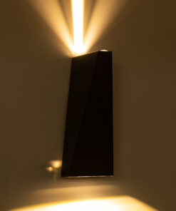 GloboStar® TRIANDE 60553 Φωτιστικό Τοίχου - Απλίκα Αρχιτεκτονικού Φωτισμού Εσωτερικού/Εξωτερικού Χώρου Up & Down LED 10W 1150lm 5° & 60° AC 220-240V Αδιάβροχο IP65 Μ8.5 x Π8.5 x Υ20cm - Θερμό Λευκό 2700K - Μαύρο - Bridgelux Chip - 3 Χρόνια Εγγύηση 18 60553 8