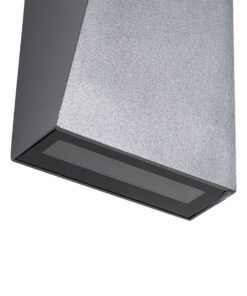 GloboStar® TRIANDE 60558 Φωτιστικό Τοίχου - Απλίκα Αρχιτεκτονικού Φωτισμού Εσωτερικού/Εξωτερικού Χώρου Up & Down LED 10W 1250lm 5° & 60° AC 220-240V Αδιάβροχο IP65 Μ8.5 x Π8.5 x Υ20cm - Ψυχρό Λευκό 6000K - Γκρι Ανθρακί - Bridgelux Chip - 3 Χρόνια Εγγύηση 16 60558 6