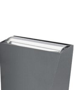 GloboStar® TRIANDE 60558 Φωτιστικό Τοίχου - Απλίκα Αρχιτεκτονικού Φωτισμού Εσωτερικού/Εξωτερικού Χώρου Up & Down LED 10W 1250lm 5° & 60° AC 220-240V Αδιάβροχο IP65 Μ8.5 x Π8.5 x Υ20cm - Ψυχρό Λευκό 6000K - Γκρι Ανθρακί - Bridgelux Chip - 3 Χρόνια Εγγύηση 17 60558 7