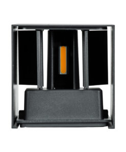 GloboStar® AXIS-S 60561 Φωτιστικό Τοίχου - Απλίκα Αρχιτεκτονικού Φωτισμού Εσωτερικού/Εξωτερικού Χώρου Up & Down LED 10W 1150lm 10 έως 60° AC 220-240V Αδιάβροχο IP65 Μ10 x Π10 x Υ10cm - Θερμό Λευκό 2700K - Γκρι Ανθρακί- Bridgelux Chip - 3 Years Warranty 19 60561 6