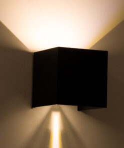 GloboStar® AXIS-S 60562 Φωτιστικό Τοίχου - Απλίκα Αρχιτεκτονικού Φωτισμού Εσωτερικού/Εξωτερικού Χώρου Up & Down LED 10W 1150lm 10 έως 60° AC 220-240V Αδιάβροχο IP65 Μ10 x Π10 x Υ10cm - Θερμό Λευκό 2700K - Μαύρο - Bridgelux Chip - 3 Years Warranty 22 60562 10