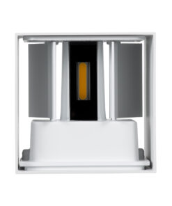 GloboStar® AXIS-S 60563 Φωτιστικό Τοίχου - Απλίκα Αρχιτεκτονικού Φωτισμού Εσωτερικού/Εξωτερικού Χώρου Up & Down LED 10W 1200lm 10 έως 60° AC 220-240V Αδιάβροχο IP65 Μ10 x Π10 x Υ10cm - Φυσικό Λευκό 4500K - Λευκό - Bridgelux Chip - 3 Years Warranty 18 60563 6