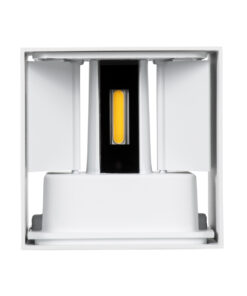 GloboStar® AXIS-S 60563 Φωτιστικό Τοίχου - Απλίκα Αρχιτεκτονικού Φωτισμού Εσωτερικού/Εξωτερικού Χώρου Up & Down LED 10W 1200lm 10 έως 60° AC 220-240V Αδιάβροχο IP65 Μ10 x Π10 x Υ10cm - Φυσικό Λευκό 4500K - Λευκό - Bridgelux Chip - 3 Years Warranty 19 60563 7