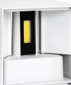 GloboStar® AXIS-S 60563 Φωτιστικό Τοίχου - Απλίκα Αρχιτεκτονικού Φωτισμού Εσωτερικού/Εξωτερικού Χώρου Up & Down LED 10W 1200lm 10 έως 60° AC 220-240V Αδιάβροχο IP65 Μ10 x Π10 x Υ10cm - Φυσικό Λευκό 4500K - Λευκό - Bridgelux Chip - 3 Years Warranty 21 60563 9