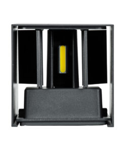 GloboStar® AXIS-S 60567 Φωτιστικό Τοίχου - Απλίκα Αρχιτεκτονικού Φωτισμού Εσωτερικού/Εξωτερικού Χώρου Up & Down LED 10W 1250lm 10 έως 60° AC 220-240V Αδιάβροχο IP65 Μ10 x Π10 x Υ10cm - Ψυχρό Λευκό 6000K - Γκρι Ανθρακί - Bridgelux Chip - 3 Χρόνια Εγγύηση 18 60567 6