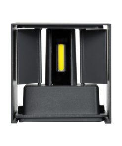 GloboStar® AXIS-S 60567 Φωτιστικό Τοίχου - Απλίκα Αρχιτεκτονικού Φωτισμού Εσωτερικού/Εξωτερικού Χώρου Up & Down LED 10W 1250lm 10 έως 60° AC 220-240V Αδιάβροχο IP65 Μ10 x Π10 x Υ10cm - Ψυχρό Λευκό 6000K - Γκρι Ανθρακί - Bridgelux Chip - 3 Χρόνια Εγγύηση 19 60567 7