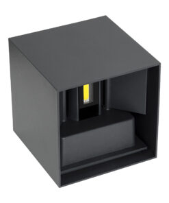 GloboStar® AXIS-S 60567 Φωτιστικό Τοίχου - Απλίκα Αρχιτεκτονικού Φωτισμού Εσωτερικού/Εξωτερικού Χώρου Up & Down LED 10W 1250lm 10 έως 60° AC 220-240V Αδιάβροχο IP65 Μ10 x Π10 x Υ10cm - Ψυχρό Λευκό 6000K - Γκρι Ανθρακί - Bridgelux Chip - 3 Χρόνια Εγγύηση 20 60567 8