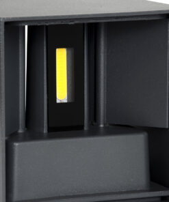 GloboStar® AXIS-S 60567 Φωτιστικό Τοίχου - Απλίκα Αρχιτεκτονικού Φωτισμού Εσωτερικού/Εξωτερικού Χώρου Up & Down LED 10W 1250lm 10 έως 60° AC 220-240V Αδιάβροχο IP65 Μ10 x Π10 x Υ10cm - Ψυχρό Λευκό 6000K - Γκρι Ανθρακί - Bridgelux Chip - 3 Χρόνια Εγγύηση 21 60567 9