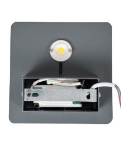 GloboStar® CUADRADO 60570 Φωτιστικό Τοίχου - Απλίκα Αρχιτεκτονικού Φωτισμού Εσωτερικού/Εξωτερικού Χώρου Up or Down LED 10W 1000lm 60° AC220-240V Αδιάβροχο IP65 - Σώμα Αλουμινίου & Tempered Glass - Μ14 x Π14 x Υ4.5cm - Θερμό Λευκό 2700K - Γκρι Ανθρακί - Bridgelux Chip - 5 Years Warranty 14 60570 4