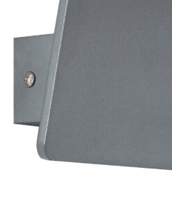 GloboStar® CUADRADO 60570 Φωτιστικό Τοίχου - Απλίκα Αρχιτεκτονικού Φωτισμού Εσωτερικού/Εξωτερικού Χώρου Up or Down LED 10W 1000lm 60° AC220-240V Αδιάβροχο IP65 - Σώμα Αλουμινίου & Tempered Glass - Μ14 x Π14 x Υ4.5cm - Θερμό Λευκό 2700K - Γκρι Ανθρακί - Bridgelux Chip - 5 Years Warranty 16 60570 6