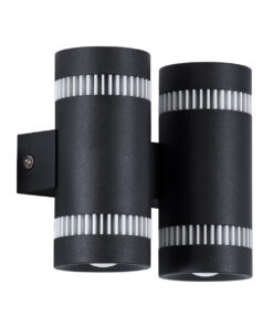 Alternative view of GloboStar® CANNONAL 60580 Φωτιστικό Τοίχου - Απλίκα Αρχιτεκτονικού Φωτισμού Εσωτερικού Χώρου Up & Down LED 20W 2300lm 30° AC 220-240V IP20 Μ12 x Π6.5 x Υ11cm - Θερμό Λευκό 2700K - Μαύρο με Λευκό - Bridgelux Chip - 3 Χρόνια Εγγύηση