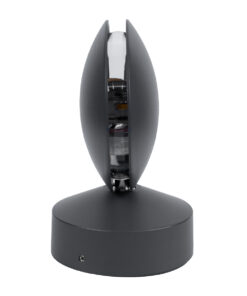 GloboStar® ZERODA 60597 Φωτιστικό Τοίχου - Απλίκα Αρχιτεκτονικού Φωτισμού Εσωτερικού/Εξωτερικού Χώρου LED 9W 1035lm 1° x 360° AC 220-240V Αδιάβροχο IP65 Μ11 x Π10 x Υ16cm - Θερμό Λευκό 2700K - Γκρι Ανθρακί - Bridgelux Chip - 3 Years Warranty 13 60597 3