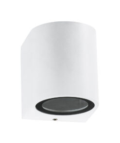 Alternative view of GloboStar® MURANO 60605 Φωτιστικό Τοίχου - Απλίκα Αρχιτεκτονικού Φωτισμού Εξωτερικού Χώρου Up or Down Αλουμινίου με Ντουί 1 x GU10 AC 220-240V Αδιάβροχο IP65 Μ8 x Π8 x Υ7cm - Λευκό - 5 Years Warranty