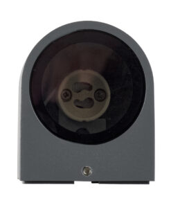 GloboStar® MURANO 60606 Φωτιστικό Τοίχου - Απλίκα Αρχιτεκτονικού Φωτισμού Εξωτερικού Χώρου Up or Down Αλουμινίου με Ντουί 1 x GU10 AC 220-240V Αδιάβροχο IP65 Μ8 x Π8 x Υ7cm - Γκρι Ανθρακί - 5 Years Warranty 12 60606 4