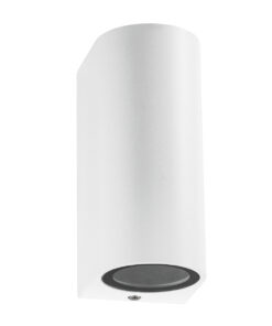 Alternative view of GloboStar® MURANO 60608 Φωτιστικό Τοίχου - Απλίκα Αρχιτεκτονικού Φωτισμού Εξωτερικού Χώρου Up & Down Αλουμινίου με Ντουί 2 x GU10 AC 220-240V Αδιάβροχο IP65 L15 x W8 x H6.8cm - Λευκό - 5 Years Warranty