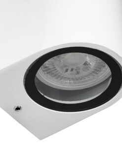 GloboStar® MURANO 60608 Φωτιστικό Τοίχου - Απλίκα Αρχιτεκτονικού Φωτισμού Εξωτερικού Χώρου Up & Down Αλουμινίου με Ντουί 2 x GU10 AC 220-240V Αδιάβροχο IP65 L15 x W8 x H6.8cm - Λευκό - 5 Years Warranty 14 60608 6