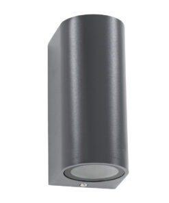 Alternative view of GloboStar® MURANO 60609 Φωτιστικό Τοίχου - Απλίκα Αρχιτεκτονικού Φωτισμού Εξωτερικού Χώρου Up & Down Αλουμινίου με Ντουί 2 x GU10 AC 220-240V Αδιάβροχο IP65 L15 x W8 x H6.8cm - Γκρι Ανθρακί - 5 Years Warranty