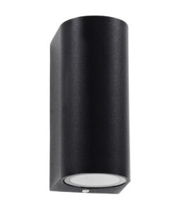 Alternative view of GloboStar® MURANO 60610 Φωτιστικό Τοίχου - Απλίκα Αρχιτεκτονικού Φωτισμού Εξωτερικού Χώρου Up & Down Αλουμινίου με Ντουί 2 x GU10 AC 220-240V Αδιάβροχο IP65 L15 x W8 x H6.8cm - Μαύρο - 5 Years Warranty