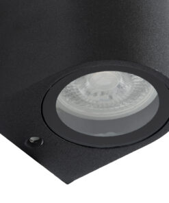 GloboStar® MURANO 60610 Φωτιστικό Τοίχου - Απλίκα Αρχιτεκτονικού Φωτισμού Εξωτερικού Χώρου Up & Down Αλουμινίου με Ντουί 2 x GU10 AC 220-240V Αδιάβροχο IP65 L15 x W8 x H6.8cm - Μαύρο - 5 Years Warranty 14 60610 6
