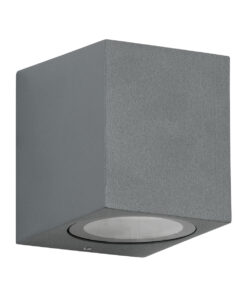 Alternative view of GloboStar® BURANO 60612 Φωτιστικό Τοίχου - Απλίκα Αρχιτεκτονικού Φωτισμού Εξωτερικού Χώρου Up or Down Αλουμινίου με Ντουί 1 x GU10 AC 220-240V Αδιάβροχο IP65 Μ8 x Π8 x Υ6.8cm - Γκρι Ανθρακί -  5 Years Warranty