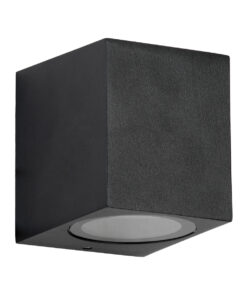 Alternative view of GloboStar® BURANO 60613 Φωτιστικό Τοίχου - Απλίκα Αρχιτεκτονικού Φωτισμού Εξωτερικού Χώρου Up or Down Αλουμινίου με Ντουί 1 x GU10 AC 220-240V Αδιάβροχο IP65 Μ8 x Π8 x Υ6.8cm - Μαύρο -  5 Years Warranty