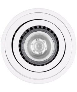 GLOBOSTAR® AKIRA 60618 Κινούμενο Φωτιστικό Downlight Σποτ με Ντουί 1 x GU10 AC 220-240V IP20 - Λευκό Ματ - Μ8 x Π8 x Υ10cm 9 60618 3