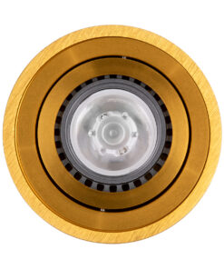 GloboStar® AKIRA 60620 Επιφανειακό Κινούμενο Στρόγγυλο Φωτιστικό Σποτ Αλουμινίου με Ντουί GU10 AC 220-240V IP44 Φ8 x Υ10cm - Χρυσό Βούρτσας 9 60620 3