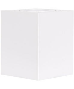 Alternative view of GloboStar® AKIRA 60622 Επιφανειακό Κινούμενο Τετράγωνο Φωτιστικό Σποτ Αλουμινίου με Ντουί GU10 AC 220-240V IP44 Μ8 x Π8 x Υ10cm - Λευκό