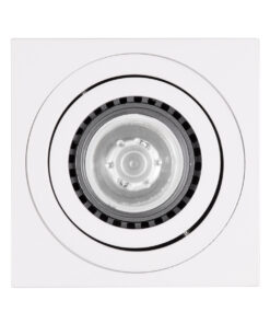 GloboStar® AKIRA 60622 Επιφανειακό Κινούμενο Τετράγωνο Φωτιστικό Σποτ Αλουμινίου με Ντουί GU10 AC 220-240V IP44 Μ8 x Π8 x Υ10cm - Λευκό 9 60622 3