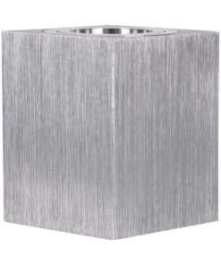 Alternative view of GloboStar® AKIRA 60623 Επιφανειακό Κινούμενο Τετράγωνο Φωτιστικό Σποτ Αλουμινίου με Ντουί GU10 AC 220-240V IP44 Μ8 x Π8 x Υ10cm - Ασημί Βούρτσας