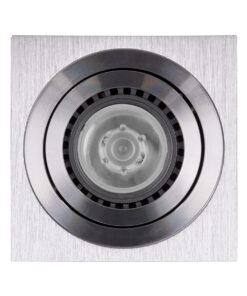 GloboStar® AKIRA 60623 Επιφανειακό Κινούμενο Τετράγωνο Φωτιστικό Σποτ Αλουμινίου με Ντουί GU10 AC 220-240V IP44 Μ8 x Π8 x Υ10cm - Ασημί Βούρτσας 9 60623 3