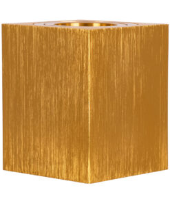 Alternative view of GloboStar® AKIRA 60624 Επιφανειακό Κινούμενο Τετράγωνο Φωτιστικό Σποτ Αλουμινίου με Ντουί GU10 AC 220-240V IP44 Μ8 x Π8 x Υ10cm - Χρυσό Βούρτσας