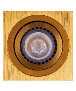 GloboStar® AKIRA 60624 Επιφανειακό Κινούμενο Τετράγωνο Φωτιστικό Σποτ Αλουμινίου με Ντουί GU10 AC 220-240V IP44 Μ8 x Π8 x Υ10cm - Χρυσό Βούρτσας 9 60624 3