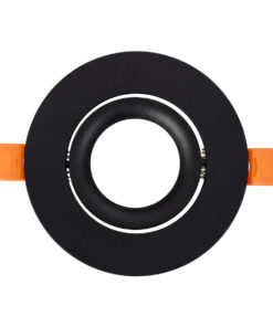 Alternative view of GloboStar® OMEGA 60633 Χωνευτό Κινούμενο Στρόγγυλο Σποτ Οροφής για Λάμπα MR16/GU10 - IP20 - Χυτό Αλουμίνιο - Φ10.5 x Υ2.2cm - Μαύρο - 5 Years Warranty