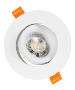 GloboStar® OMEGA 60634 Χωνευτό Κινούμενο Στρόγγυλο Σποτ Οροφής για Λάμπα MR16/GU10 - IP20 - Χυτό Αλουμίνιο - Φ10.5 x Υ2.2cm - Λευκό - 5 Years Warranty 16 60634 7